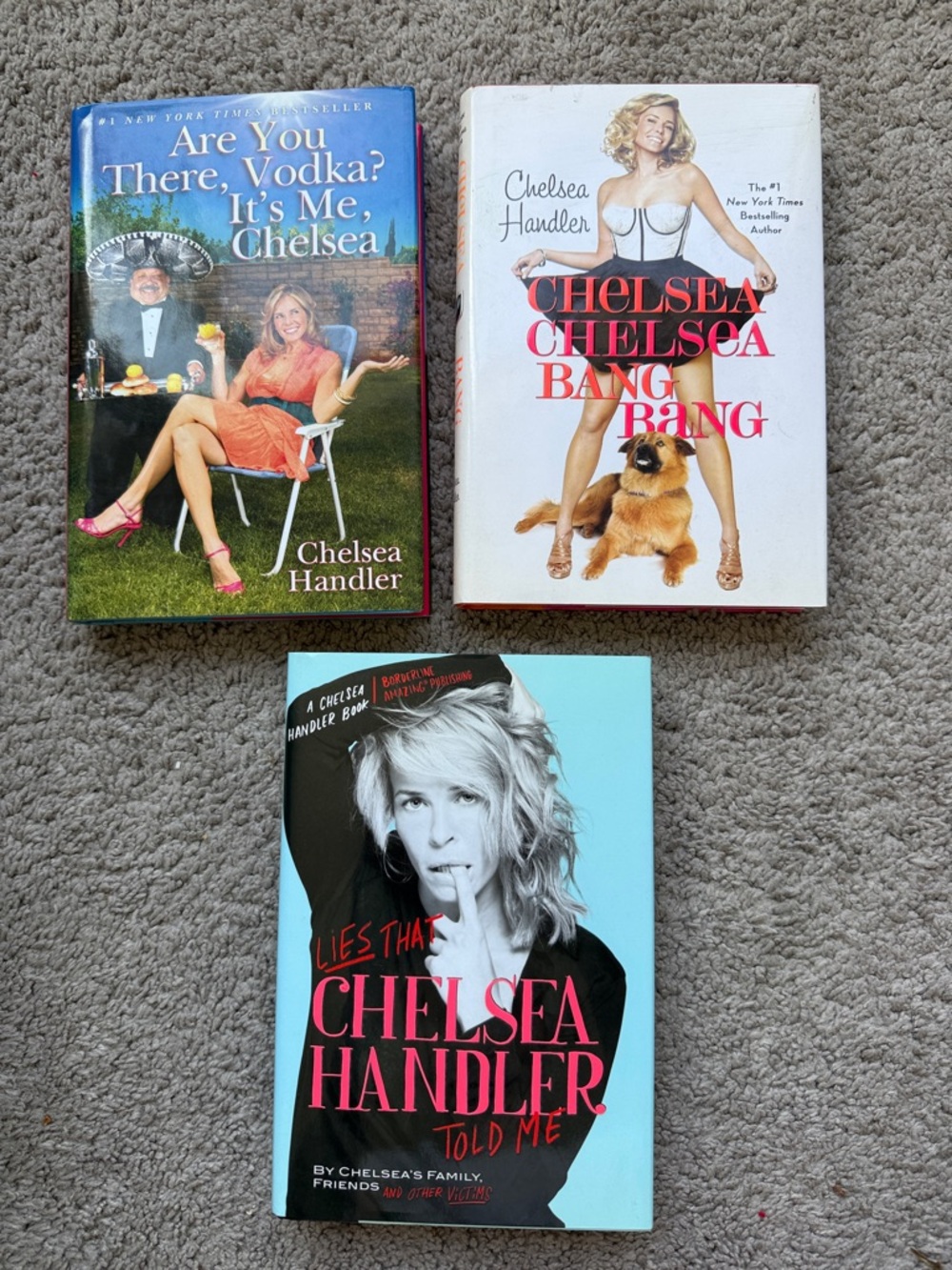Chelsea Handler Trio of Hardcover Book Set - Multicolor Covers
